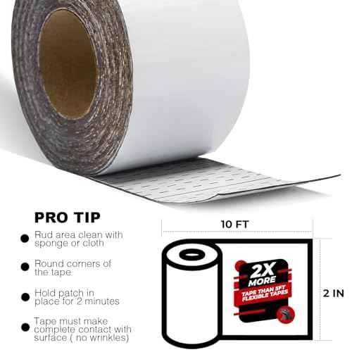 White RV Roof Sealant Tape, 2" x 10' Waterproof Repair Seal Tape ? Extra Thick, UV-Resistant, Weatherproof Patch for Permanent Leak Sealing on RVs, Trailers, and Mobile Homes