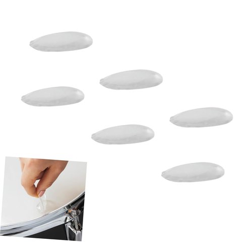 Kisangel Silicone Drum Dampening Gels 6 Pcs Drum Damper Gel Pads for Snare Tom Easy to Clean Reusable