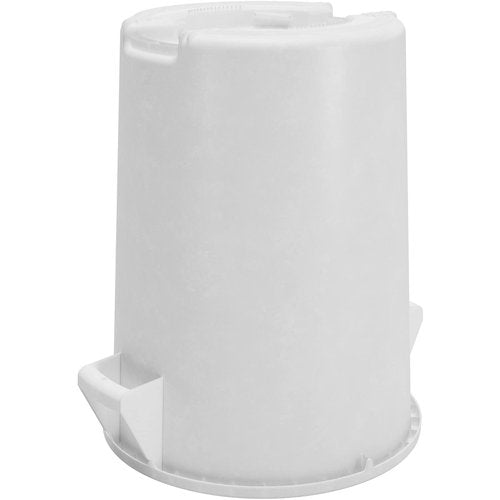 SPARTA Bronco Waste Container Trash Container, Round Trash Bin for Disposal, 20 Gallons, White, (Pack of 6)