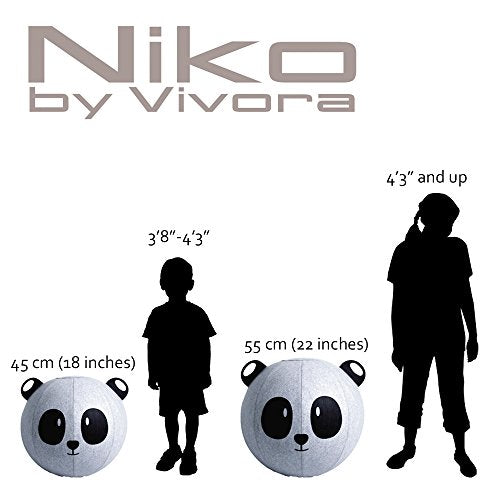 Vivora Niko - Sitting Ball Chair for Office and Home, Lightweight Self-Standing Ergonomic Posture Activating Exercise Ball Solution with Handle & Cover, Classroom & Yoga