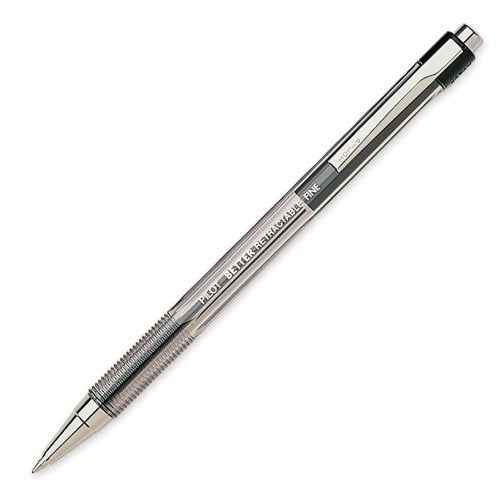 Pilot : Better Retractable Ballpoint Pen, Black Ink, Fine 0.70 mm -:- Sold as 2 Packs of - 12 - / - Total of 24 Each