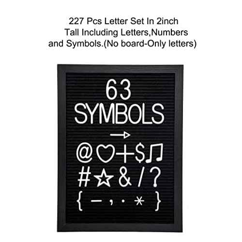 Felt Letter Board Letters Set - 227pcs 2 inch Tall Letters