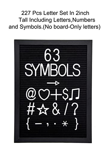 G GAMIT 2 Inch White Felt Letter Board Letters Set - 227pcs for Message Boards
