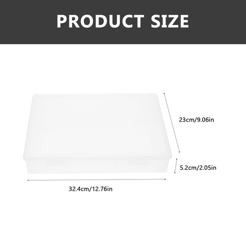 Tofficu Transparent a4 Document Storage Box: Office Desktop File Organizer with, Plastic Paper Holder for Magazines, Photos, Stationery, and More