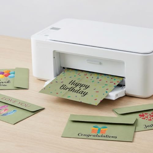 NKYE Sage Green 30 Pack A4 Blank Cards with Envelopes 4x6 Folded DIY Greeting Set
