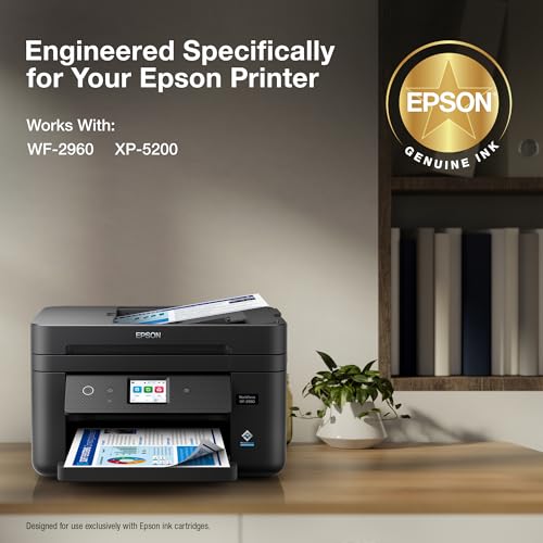 Epson 222 Claria Ink High Capacity Black Cartridge (T222XL120-S) Works with Workforce WF-2960, Expression XP-5200