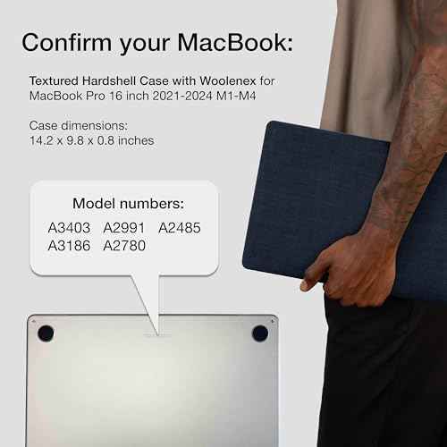 Incase Textured Hardshell Woolenex - MacBook Pro 16 inch Case - 2024, 2023, 2022, 2021, M4, M3, M2, M1 Protective Hard Shell, Scratch Resistant, Lightweight (Cobalt)