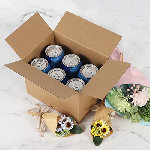 Edenseelake 40 Pack 8x6x6 Inch Corrugated Cardboard Shipping Boxes for Packing & Moving