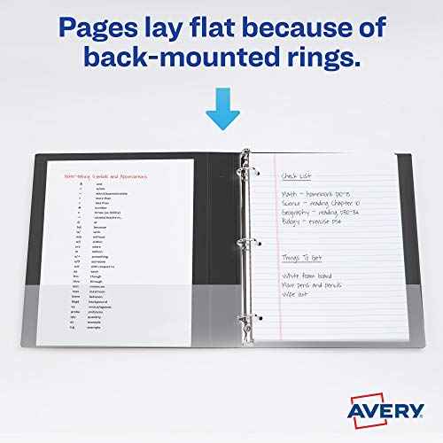 Avery Heavy-Duty 3 Ring Binder, 1 Inch Slant Rings, Orchid View Binder (79272)
