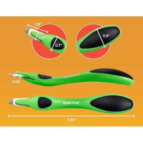 Bostitch Professional Magnetic Easy Staple Remover Tool - 3 Pack Neon Colored Staple Puller Stick for Office Home & School.