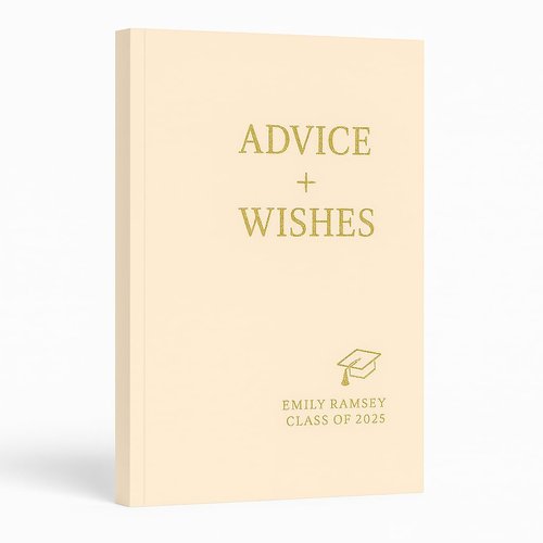 Personalized 2025 Graduation Guest Book – 5.75 x 8.5'' Advice and Wishes Memory Book – Graduation Sign-In Book for Party, Photoshoot & Signature Keepsake (Grad Guest Book 01)