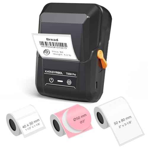SUPVAN T50M Pro Bluetooth Label Maker Machine with 3 Tapes, Wide Waterproof Label, Versatile App with 40 Fonts and 650+ Icons, Inkless Labeler for Home, Kitchen, School, Office Organization, Black