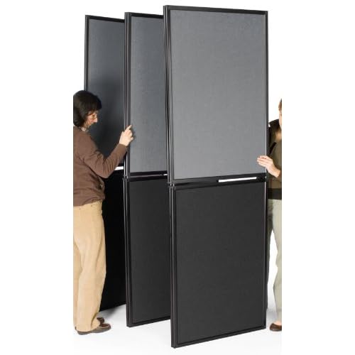 Trade Show Booth Panel Displays, 10 Grey Hook & Loop Receptive Fabric Sections - 84" Tall