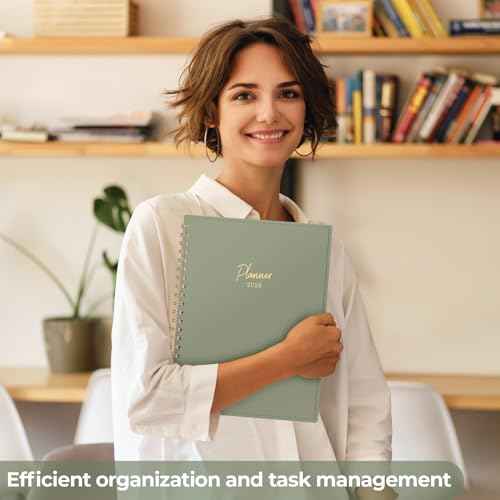 EMSHOI 2026 Appointment Book, A4 15-Minute Hourly Planner, JAN 2026 - DEC 2026, Daily Weekly Monthly, 100GSM Thick Paper, PVC Cover, Colorful Tabs - for Work, School, Salon Scheduling