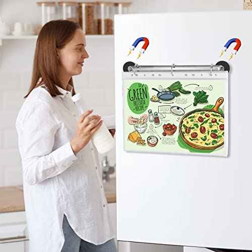 5 Pack Magnetic 3 Binder Rings 1 Inch D Ring Magnetic Hanging Binder Rings Locking Mechanism for Hanging 8.5 x 11 Inch Sheets Letter Size Paper (5)