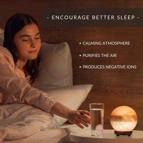 Dual Illumination Salt Rock lamp - Modern Globe Pink White and Grey Design of Salt Lamps with dimmer, Adjustable Glow. 100% Real Himalayan Crystal Round Salt Night Light
