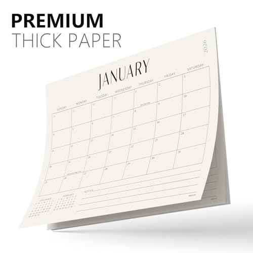 Jotsome Desk Calendar 2025-2026 with Desktop Mat, Desk Pad Calendar From Now to December 2026 14x10.5 inch, Desk Blotter Calendar for Home Office and School, Easy Planning, Apricot