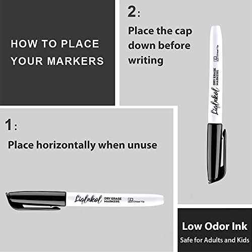 Dry Erase Markers Bulk, 144 Pack Black Whiteboard Markers, Chisel Point Low Odor Dry Erase Markers for School Office Home