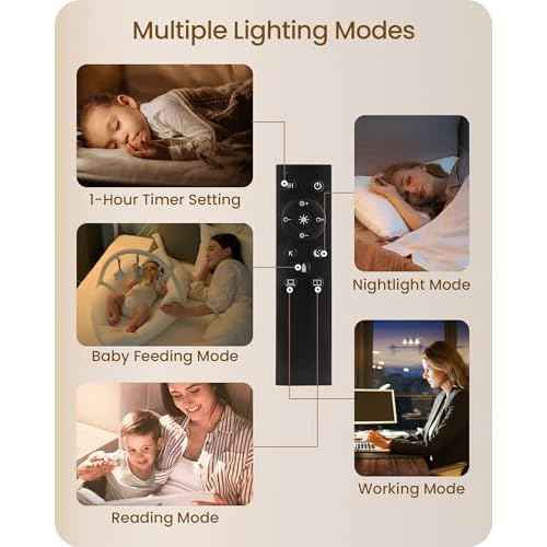 Modern Dimmable Floor Lamp for Living Room with Adjustable Color Temperature LED Bulb, ARC Standing Lamp with Remote Control, Tall Reading Lamp for Bedroom, Office, Black, E11LD05