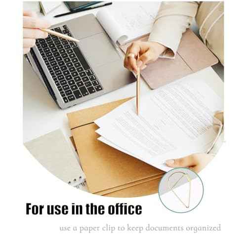 200 Pcs Teardrop Paper Clips Bulk,Stainless Steel Rust-Resistant Paperclips for Wedding Invitations, 3X Stronger Hold with Mirror Polish (Gold, 1inch)