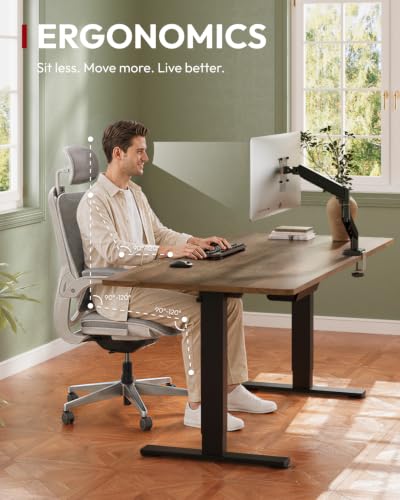 SANODESK 40x24 Inch Electric Height Adjustable Standing Desk - Sit Stand Workspace