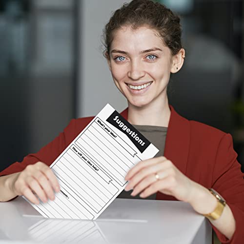 Pajean Black Suggestion Box Cards Set of 400 Sheets, Office Feedback Cards