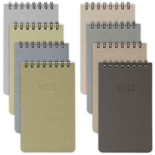 ZICOTO Aesthetic Pocket Notebooks Set Of 8 - Small 3x5 Spiral Notepads With Lined Pages For Women Or Men - The Perfect Little Mini Pads to Stay Organized and Boost Productivity at Work or School