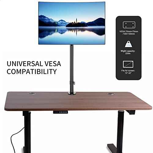 Pholiten Single Tall Monitor Stand Desk Mount£¬Extra Tall 31 Inch Fully Adjustable Monitor Mount for 13-32 Inch LCD Screen,Holds up to 22lbs