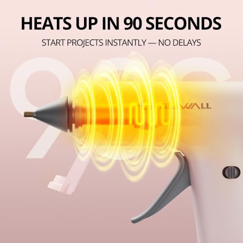 Tilswall Cordless Hot Glue Gun with 2Ah Built-in Battery and Fast Preheat