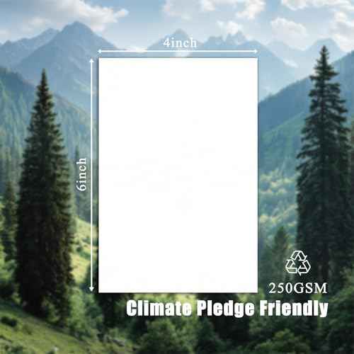 100 Pack 4x6 White Cardstock, 92lb/250GSM Heavyweight Blank Cards, Thick Card Stock for Wedding Invitations, Thankyou Cards, Postcards