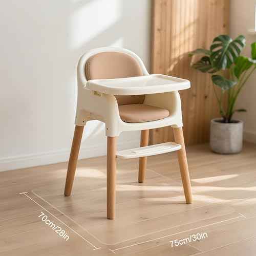Office Chair Mat for Hardwood Floor,28"X30" Smooth Glide Slip Resistant Desk Chair Mat Hard Wood Floor Protector,Stay in Place Plastic Computer Chair Mats for Rolling Office Chairs Not for Carpet