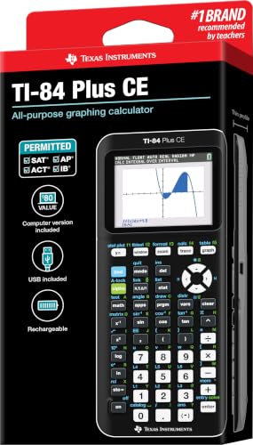 Texas Instruments TI-84 Plus CE Color Graphing Calculator - Black