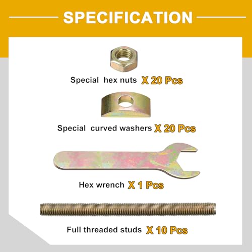 uxcell 10Pcs 5/16 x 3-1/2 in Desk Countertop Furniture Connector Fasteners