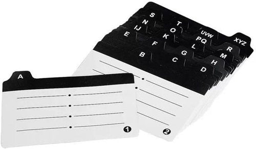 MyLifeUNIT Business Card Holder, 2.2" x 3.5" Index Card Organizer with Dividers and Index Tabs, Capacity: 500 Cards