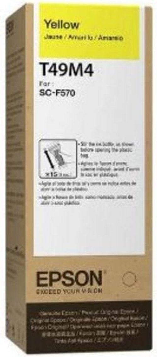 Epson T49M UltraChrome Dye Sublimation Ink - Yellow, 140ml for Vibrant Prints