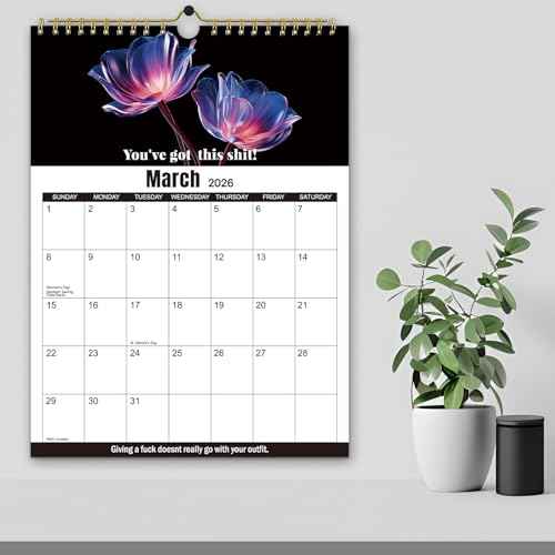 2026 Calendar for Tired-Ass Women,Fuck It Calendar 2026,Tired Women Calendar,Funny party gift Home Office Wall Calendar - Funny Monthly Calendar Gag Gift for Womens