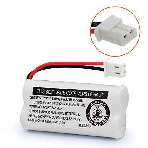 GEILIENERGY BT162342 BT262342 Battery Compatible with BT183342 BT283342 BT166342 BT266342 VTech CS6114 CS6419 CS6719 at&T EL52300 CL80111 Cordless Phone(Pack of 2)