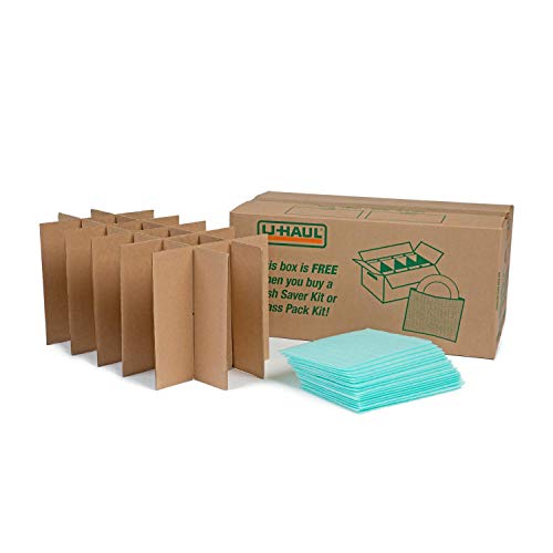 U-Haul Glass Packing Kit for Glasses and Stemware – Includes 1 Box,
