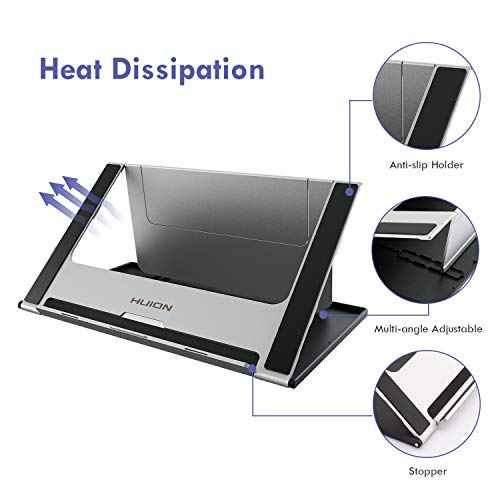 HUION Adjustable Stand Multi-Angle Portable Desk Stand for 10-15.6" Graphics Drawing Monitor Tablet Pen Display, Suitable for Kamvas Pro 12/13/16, Kamvas 12/13/16, iPad Pro, Wacom Cintiq