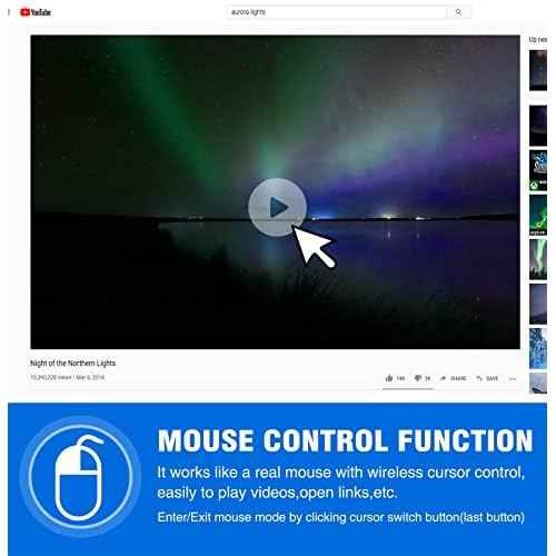 DINOSTRIKE USB-A and USB-C Presentation Clicker with Air Mouse Control, Rechargeable Wireless Presenter Remote PPT Pointer RF 2.4GZ PowerPoint Clicker Slide Advancer for Mac Computer Laptop
