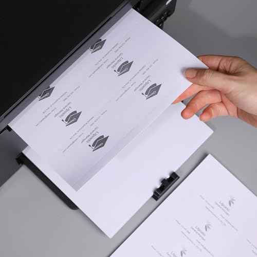 250 Piece Blank Printable Business Cards 3.5 x 2, Perforated Card Stock Paper for Inkjet and Laser Printers, 10 Cards Per Sheet - (White)