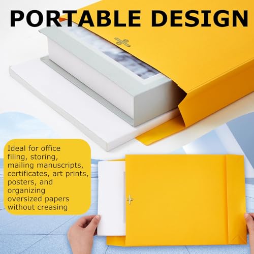 Motipuns 12 Pack Expandable Manila Envelope Folders with Clasp, 9 x 12 Inches