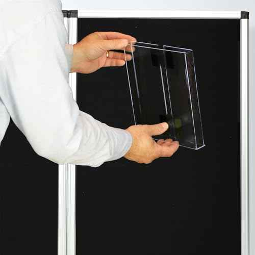 6+1 Panel Trade Show Presentation Board, 82.6" H x 70.8" W Portable Display Panel System, Folding 6 Panels Exhibition Boards Single Sided Tabletop Display 6 Panels,Hook & Loop-Receptive Fabric