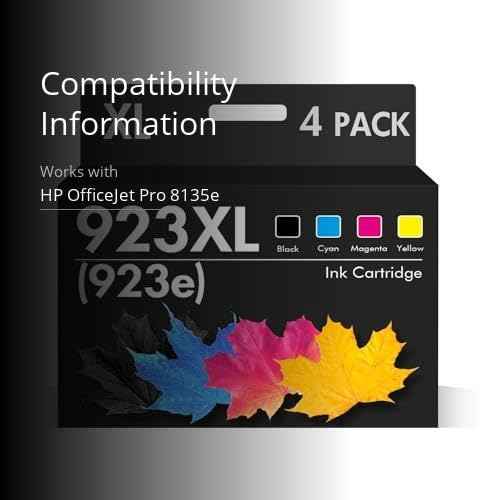 Ink Cartridges Combo Pack: Replacement for Printers(4 Pack Black Cyan Yellow Magenta)