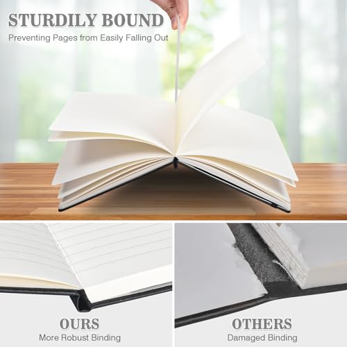 12 Pack Journal Notebooks for Work with 12 Pens, A5 Hardcover Notebook£¬Business Notebooks Bulk, College Ruled Notebook for Men, Leather Journal for Writing, 160 Pages, 100GSM Thick Paper (5.7" x 8.3")