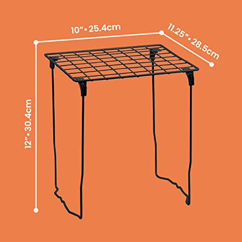 LockerMate Black Stac-A-Shelf Stackable Locker Shelf - Extra Tall 12", Pack of 1
