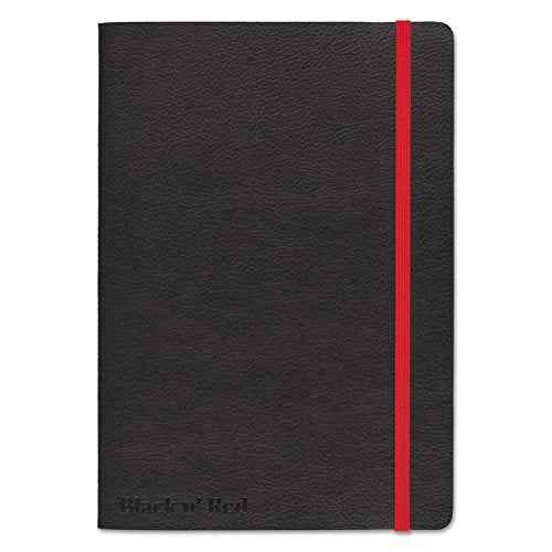 Black n' Red Business Journal, 8-1/4 x 5-3/4", 71 Sheets, Ruled, Optik Paper, Hardcover, Casebound, Black (400065000)