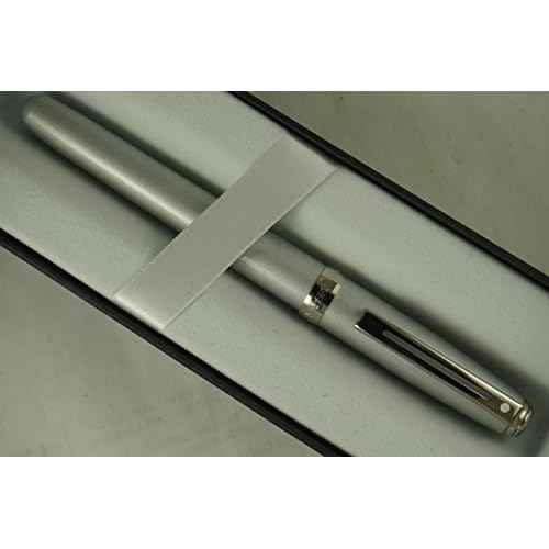 Sheaffer Prelude Rollerball Pen, Silver Shimmer with Nickel Appointments with Blue Refill