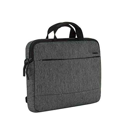 Incase City Brief Messenger Bag for 16 inch Laptops and Tablets - Plush Fleece Lined Laptop Compartment, Quick Access Pocket for Accessories, Adjustable Shoulder Strap - Heather Black/Gunmetal Grey