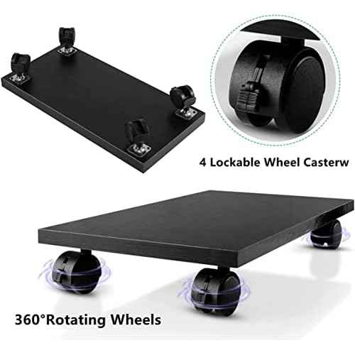 PC Stand for floor Computer Tower Stand With Wheels - CPU Holder for Under Desk